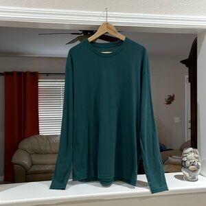 True Classic Premium Quality Emerald Crew Neck Long Sleeve T-Shirt Size XL